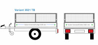 Laubgitter Variant Anhängeraufbau 3521 TB, 4140  x 2100